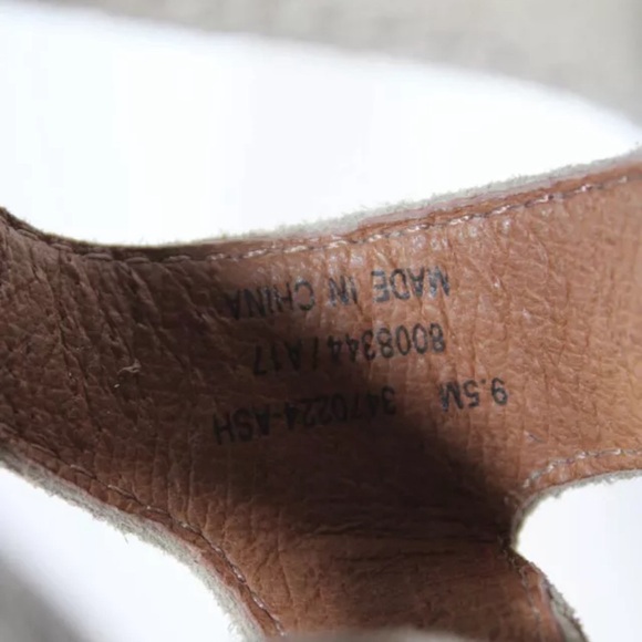 Frye Womens Lace Up Strappy Blair Slide Ghillie Sandals Ash Gray Suede Size 9.5 - Picture 3 of 3